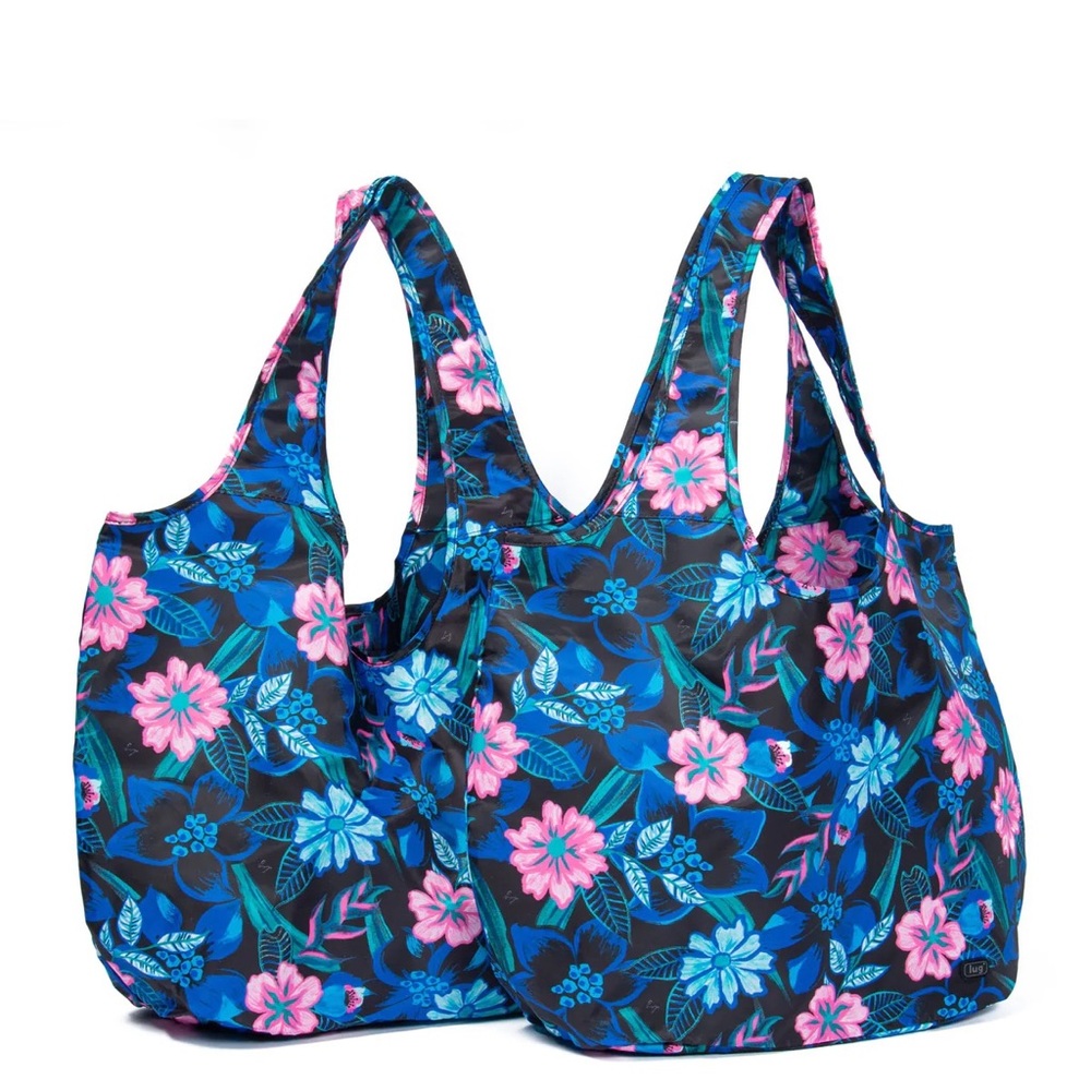 🌸 NWT Lug Eco Shopper 2pc Tote Bags in Resort Black 🌸 - Picture 1 of 7